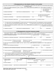 DSHS Form 14-057B Noncustodial Parent Child Support Enforcement Application - Washington (French), Page 2