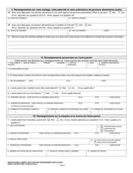 DSHS Form 14-057B Noncustodial Parent Child Support Enforcement Application - Washington (French), Page 4