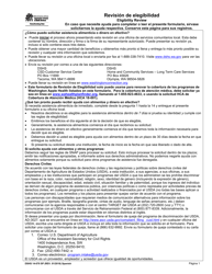 DSHS Formulario 14-078 Revision De Elegibilidad - Washington (Spanish)
