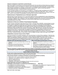 DSHS Form 14-078 Eligibility Review - Washington (Tagalog), Page 2