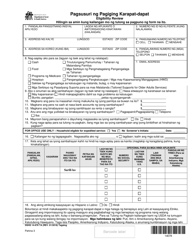 DSHS Form 14-078 Eligibility Review - Washington (Tagalog), Page 3