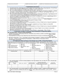 DSHS Form 14-078 Eligibility Review - Washington (Tagalog), Page 4