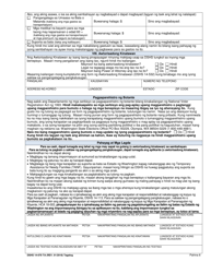 DSHS Form 14-078 Eligibility Review - Washington (Tagalog), Page 6