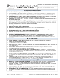 Document preview: DSHS Form 14-113 Your Cash and Food Assistance Rights Andresponsibilities - Washington (Kosraean)