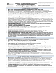 Document preview: DSHS Form 14-113 Your Cash and Food Assistance Rights and Responsibilities - Washington (French)