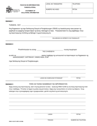 Document preview: DSHS Form 14-222 Statement of Collateral Information - Washington (Tagalog)