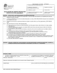 DSHS Formulario 14-349 Evaluacion De Agente Protector - Washington (Spanish)