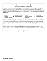 DSHS Form 14-381 Workfirst Individual Responsibility Plan - Washington (French), Page 2