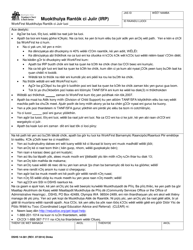 DSHS Form 14-381 Workfirst Individual Responsibility Plan - Washington (Dinka)