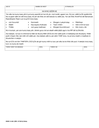 DSHS Form 14-381 Workfirst Individual Responsibility Plan - Washington (Dinka), Page 2