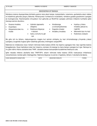 DSHS Form 14-381 Workfirst Individual Responsibility Plan - Washington (Rwanda), Page 2