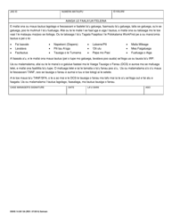 DSHS Form 14-381 Workfirst Individual Responsibility Plan - Washington (Samoan), Page 2