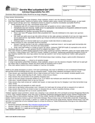 Document preview: DSHS Form 14-381 Workfirst Individual Responsibility Plan - Washington (Somali)