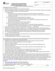 DSHS Form 14-381 Workfirst Individual Responsibility Plan - Washington (Turkish)