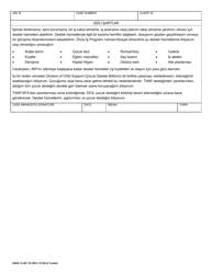 DSHS Form 14-381 Workfirst Individual Responsibility Plan - Washington (Turkish), Page 2