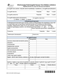 DSHS Form 14-416 Eligibility Review for Long Term Services and Supports - Washington (Hungarian)