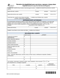 Document preview: DSHS Formulario 14-416 Revision De Elegibilidad Para Servicios Y Apoyos a Largo Plazo - Washington (Spanish)