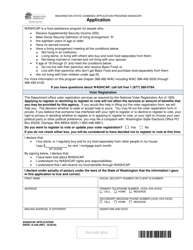 DSHS Form 14-439 Washcap Application - Washington