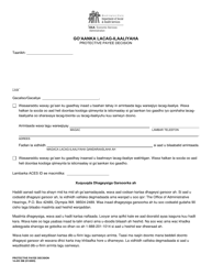 Document preview: DSHS Form 14-453 SM Protective Payee Decision - Washington (Somali)
