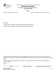 Document preview: DSHS Formulario 14-460 Informacion Necesaria - Washington (Spanish)