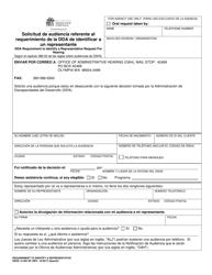 DSHS Formulario 14-493 Solicitud De Audiencia Referente Al Requerimiento De La Dda De Identificar a Un Representante - Washington (Spanish), Page 2