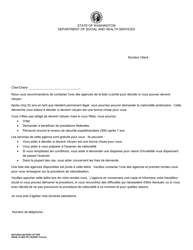 Document preview: DSHS Form 14-495 Naturalization Letter - Washington (French)