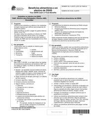 DSHS Formulario 14-520 (X) Beneficios Alimenticios O En Efectivo De Dshs - Washington (Spanish)