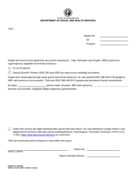 Document preview: DSHS Form 14-530 Disability Review - Washington (Turkish)