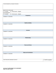 DSHS Form 15-215 Afh Quality Improvement Visit Assessment - Washington, Page 2