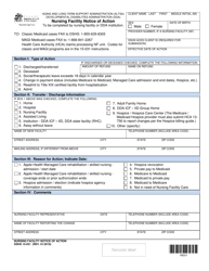 DSHS Form 15-031 Nursing Facility Notice of Action - Washington