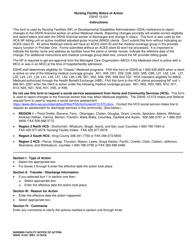 DSHS Form 15-031 Nursing Facility Notice of Action - Washington, Page 2