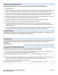 DSHS Form 14-543 Application for Renewal Program Certification - Washington, Page 2
