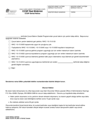 Document preview: DSHS Form 15-247A Ccsp Denial Notice - Washington (Turkish)