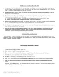 DSHS Form 15-342 Notice of Exception to Rule Decision - Washington (Somali), Page 2