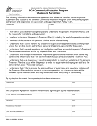 Document preview: DSHS Form 15-356 Dda Community Protection Program Chaperone Agreement - Washington