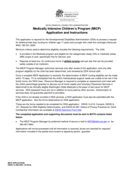 DSHS Form 15-398 Medically Intensive Children&#039;s Program (Micp) Application - Washington