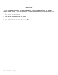 DSHS Form 15-422 No Paid Services Group - Washington (Somali), Page 2