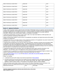 DSHS Form 15-389 Certified Community Residential Services and Supports Initial Application - Washington, Page 5