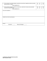 DSHS Form 15-388 Alternative Living Review and Evaluation - Washington, Page 4