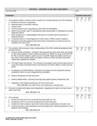 DSHS Form 15-388 Alternative Living Review and Evaluation - Washington, Page 8