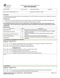 Document preview: DSHS Form 15-441 Assisted Living Facility Skill Building Tool - Team Coordination - Washington