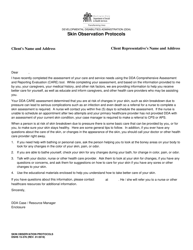 Document preview: DSHS Form 15-376 Skin Observation Protocols - Washington