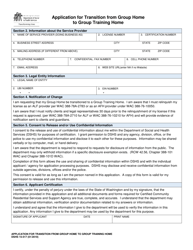 DSHS Form 15-517 Application for Transition From Group Home to Group Training Home - Washington, Page 2