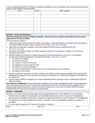 DSHS Form 15-547 Continuing Education Event Approval Application - Washington, Page 2