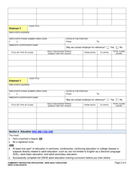 DSHS Form 15-549 Community Instructor Application - Dshs Adult Education - Washington, Page 2