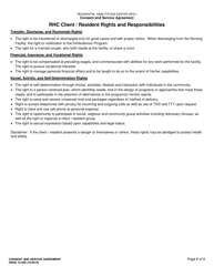DSHS Form 15-508 Consent and Service Agreement - Washington, Page 6