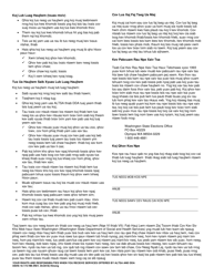 DSHS Form 16-172 Your Rights and Responsibilities When You Receive Services Offered by Aging and Long-Term Support Administration and Developmental Disabilities Administration - Washington (Hmong), Page 2