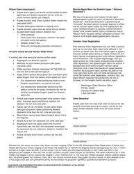 DSHS Form 16-172 Your Rights and Responsibilities When You Receive Services Offered by Aging and Long-Term Support Administration and Developmental Disabilities Administration - Washington (Trukese), Page 2