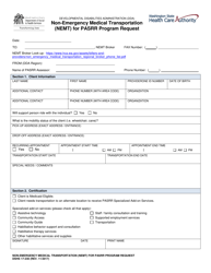 Document preview: DSHS Form 17-230 Non-emergency Medical Transportation (Nemt) for Pasrr Program Requiest - Washington