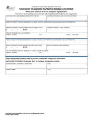 Document preview: DSHS Form 17-266 Contractor Designated Contact(S) Background Check - Washington